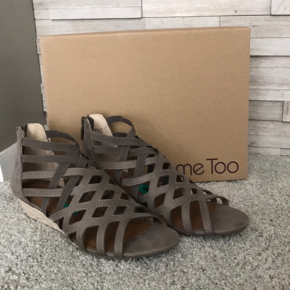 me too Shoes - New in box Me too taupe cage sandals